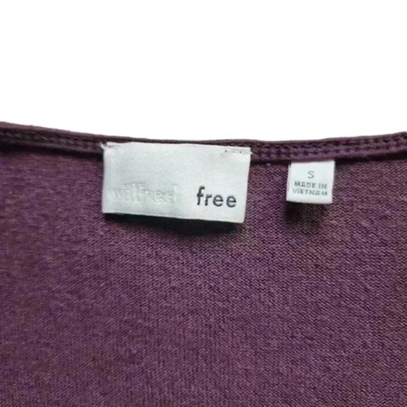 Aritzia Wilfred Free Gail Dress Long-sleeve V-neck Purple Normcore Women's S - Picture 8 of 12